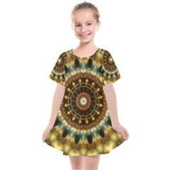 Pattern Abstract Background Art Kids  Smock Dress