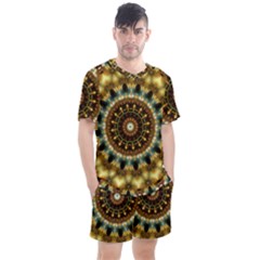 Pattern Abstract Background Art Men s Mesh Tee And Shorts Set