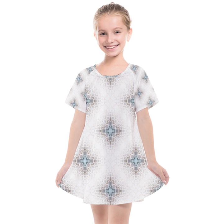 Seamless Pattern Pattern Bubble Wrap Kids  Smock Dress