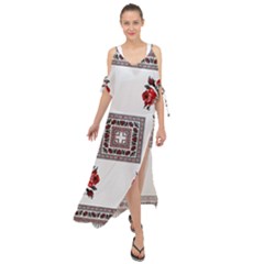 Ornament Pattern Background Design Maxi Chiffon Cover Up Dress