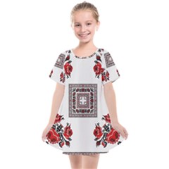 Ornament Pattern Background Design Kids  Smock Dress