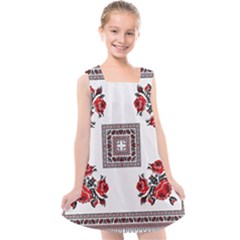 Ornament Pattern Background Design Kids  Cross Back Dress