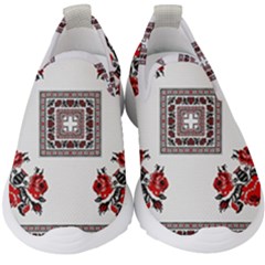 Ornament Pattern Background Design Kids  Slip On Sneakers