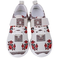 Ornament Pattern Background Design Women s Velcro Strap Shoes