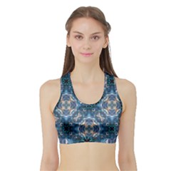 Graphic Pattern Bubble Wrap Bubbles Sports Bra With Border by Pakrebo