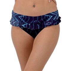 Sci Fi Texture Futuristic Design Frill Bikini Bottom