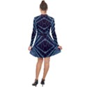 Sci Fi Texture Futuristic Design Long Sleeve Panel Dress View2