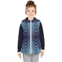 Sci Fi Texture Futuristic Design Kids  Hooded Puffer Vest by Pakrebo