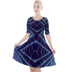 Sci Fi Texture Futuristic Design Quarter Sleeve A-line Dress