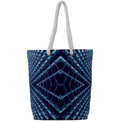 Sci Fi Texture Futuristic Design Full Print Rope Handle Tote (small)