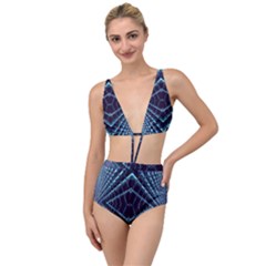 Sci Fi Texture Futuristic Design Tied Up Two Piece Swimsuit