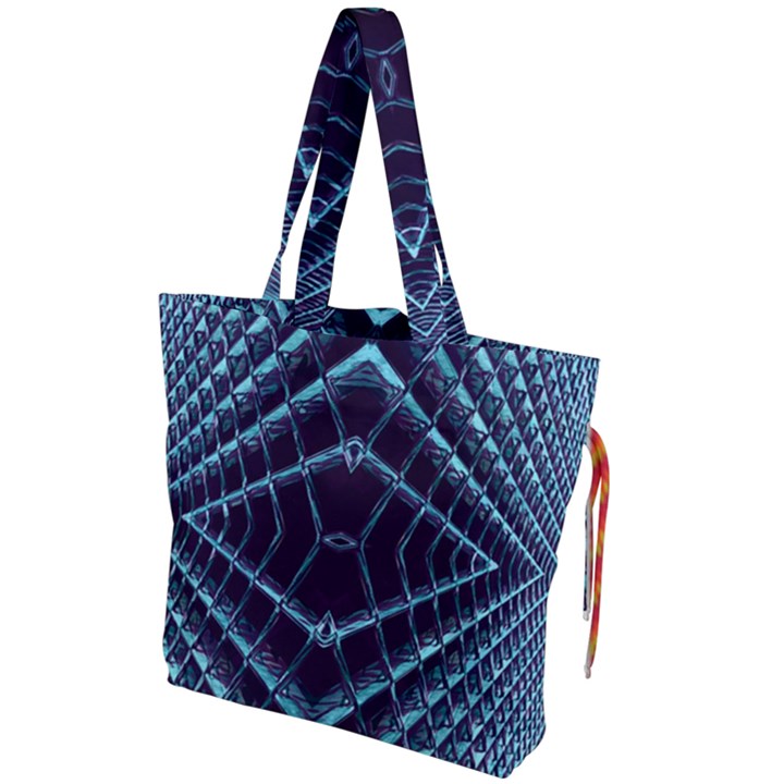 Sci Fi Texture Futuristic Design Drawstring Tote Bag