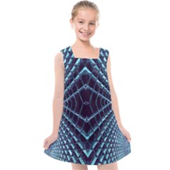 Sci Fi Texture Futuristic Design Kids  Cross Back Dress