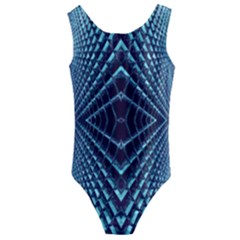 Sci Fi Texture Futuristic Design Kids  Cut-out Back One Piece Swimsuit