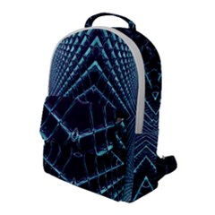 Sci Fi Texture Futuristic Design Flap Pocket Backpack (large)