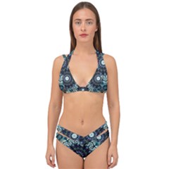 Pattern Abstract Background Art Double Strap Halter Bikini Set