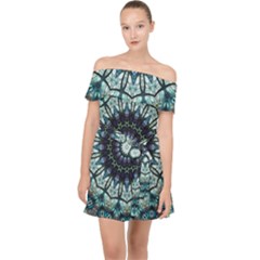 Pattern Abstract Background Art Off Shoulder Chiffon Dress