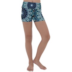 Pattern Abstract Background Art Kids  Lightweight Velour Yoga Shorts