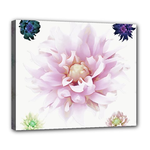 Abstract Transparent Image Flower Deluxe Canvas 24  X 20  (stretched) by Pakrebo