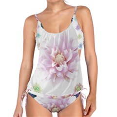 Abstract Transparent Image Flower Tankini Set by Pakrebo