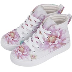 Abstract Transparent Image Flower Kids  Hi-top Skate Sneakers