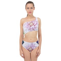 Abstract Transparent Image Flower Spliced Up Two Piece Swimsuit by Pakrebo