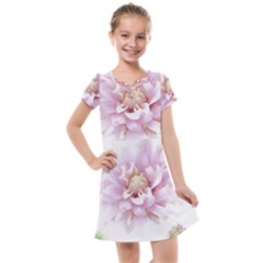 Abstract Transparent Image Flower Kids  Cross Web Dress