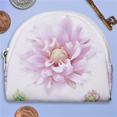 Abstract Transparent Image Flower Horseshoe Style Canvas Pouch