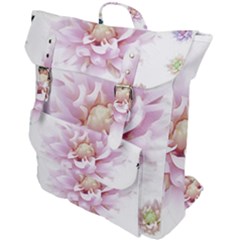 Abstract Transparent Image Flower Buckle Up Backpack