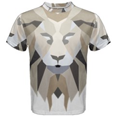 Polygonal Low Poly Lion Feline Men s Cotton Tee by Pakrebo