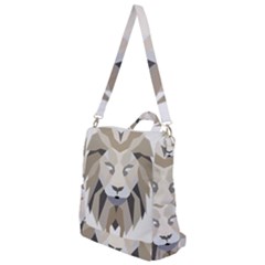 Polygonal Low Poly Lion Feline Crossbody Backpack