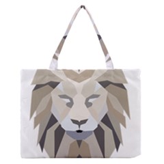 Polygonal Low Poly Lion Feline Zipper Medium Tote Bag by Pakrebo