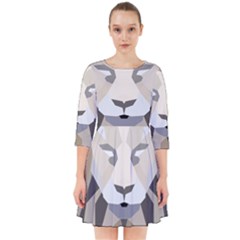 Polygonal Low Poly Lion Feline Smock Dress by Pakrebo