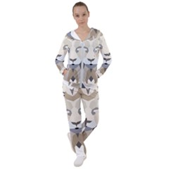 Polygonal Low Poly Lion Feline Women s Tracksuit by Pakrebo