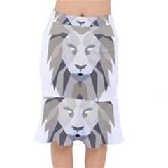 Polygonal Low Poly Lion Feline Mermaid Skirt by Pakrebo