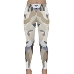 Polygonal Low Poly Lion Feline Lightweight Velour Classic Yoga Leggings by Pakrebo