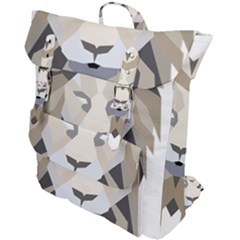 Polygonal Low Poly Lion Feline Buckle Up Backpack