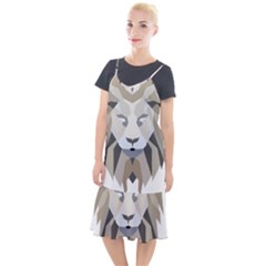 Polygonal Low Poly Lion Feline Camis Fishtail Dress by Pakrebo