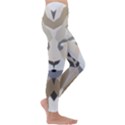 Polygonal Low Poly Lion Feline Kids  Lightweight Velour Leggings View3