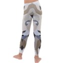 Polygonal Low Poly Lion Feline Kids  Lightweight Velour Leggings View4