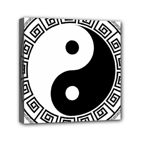 Yin Yang Eastern Asian Philosophy Mini Canvas 6  X 6  (stretched) by Pakrebo