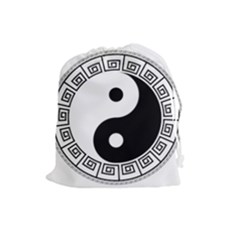 Yin Yang Eastern Asian Philosophy Drawstring Pouch (large) by Pakrebo