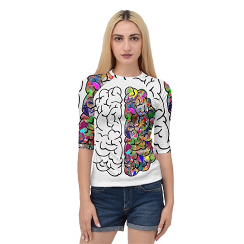 Brain Mind A I Ai Anatomy Quarter Sleeve Raglan Tee by Pakrebo