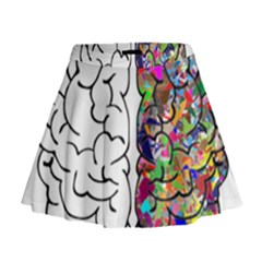 Brain Mind A I Ai Anatomy Mini Flare Skirt by Pakrebo