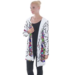 Brain Mind A I Ai Anatomy Longline Hooded Cardigan