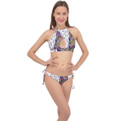 Brain Mind A I Ai Anatomy Cross Front Halter Bikini Set