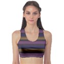 Stripes Pink Yellow Purple Grey Sports Bra View1