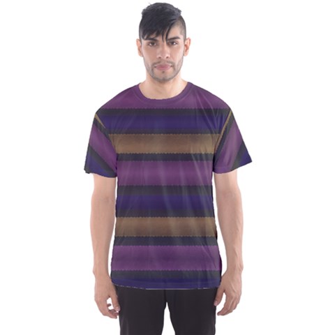 Stripes Pink Yellow Purple Grey Men s Sports Mesh Tee by BrightVibesDesign