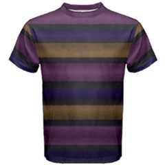 Stripes Pink Yellow Purple Grey Men s Cotton Tee by BrightVibesDesign