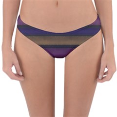 Stripes Pink Yellow Purple Grey Reversible Hipster Bikini Bottoms by BrightVibesDesign